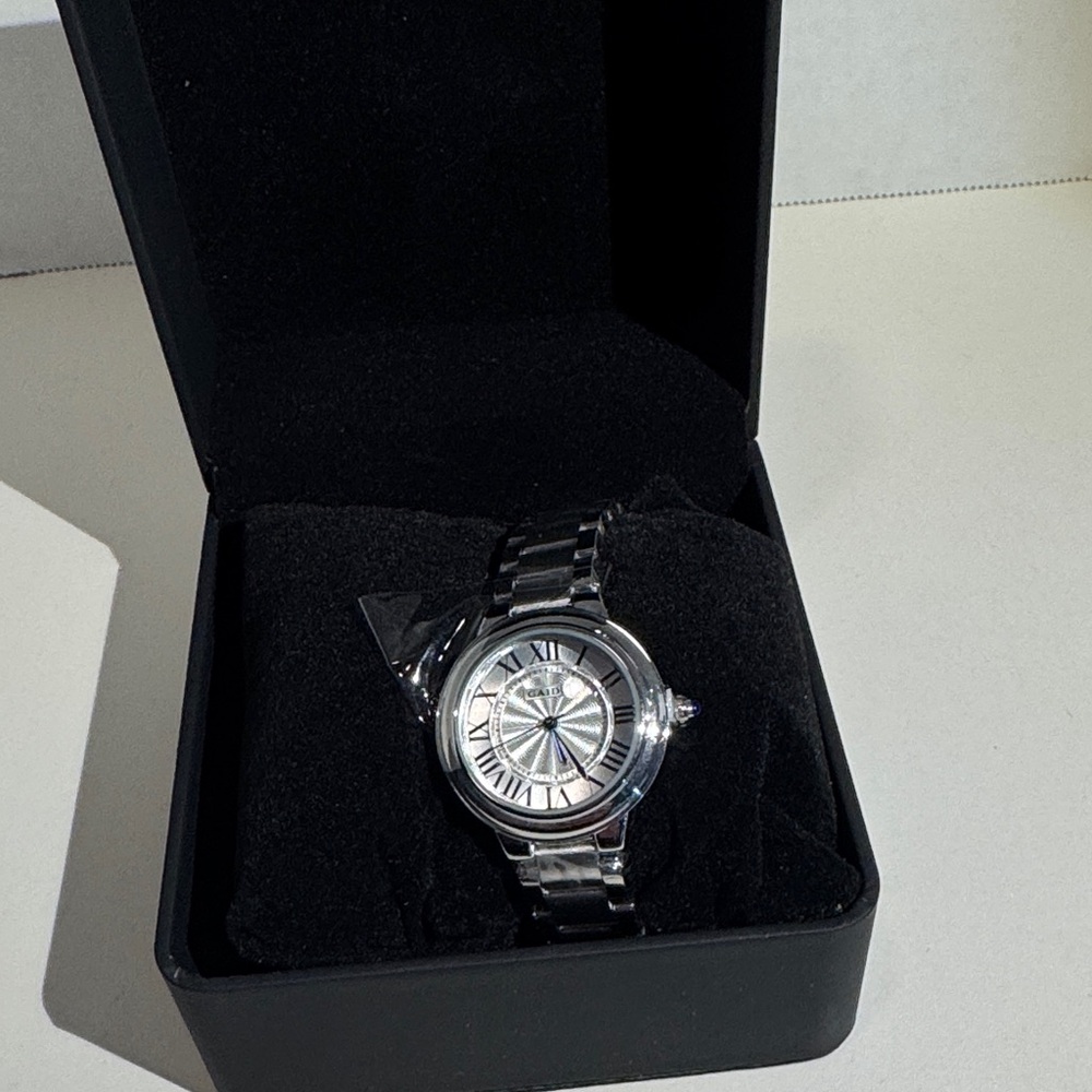 Gaidu Classic Silver Dress Watch - Stainless Look
